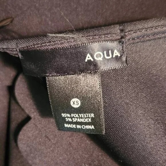 Aqua Black Scalloped V-neck Mini Dress XS - Picture 4 of 6